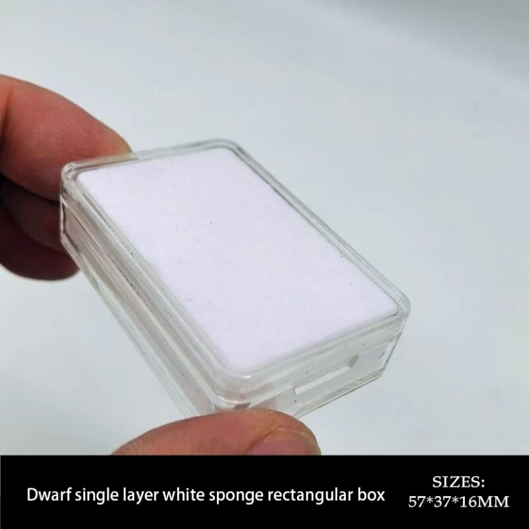 Plastic gemstone box Square Plastic Transparent Jewelry Display Box - White Diamond & Color Gem Storage Case for Loose Stones Collection & Retail Showcase - Image 2