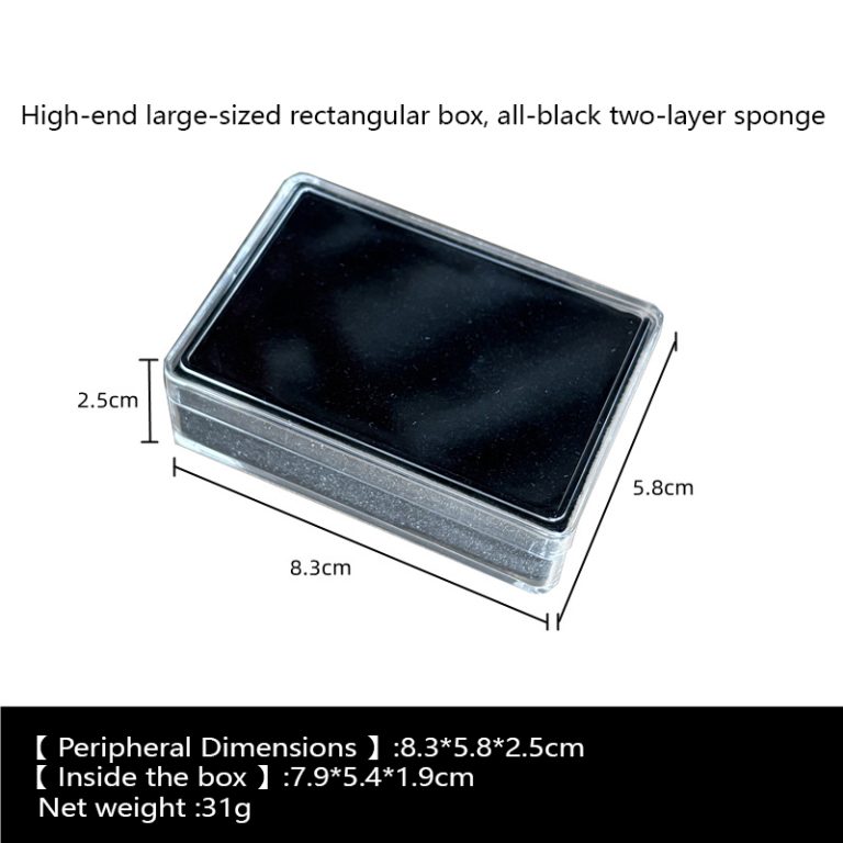 Plastic gemstone box Square Plastic Transparent Jewelry Display Box - White Diamond & Color Gem Storage Case for Loose Stones Collection & Retail Showcase - Image 15