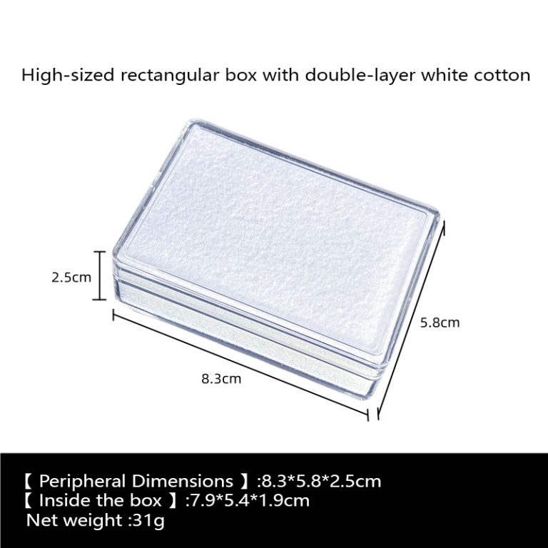 Plastic gemstone box Square Plastic Transparent Jewelry Display Box - White Diamond & Color Gem Storage Case for Loose Stones Collection & Retail Showcase - Image 16