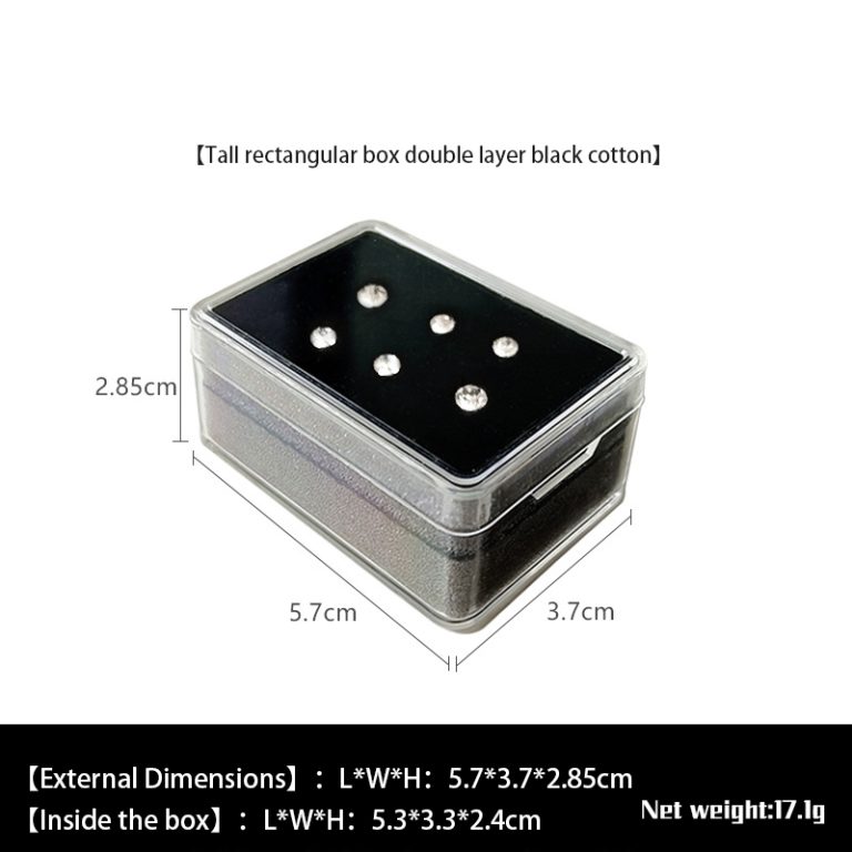 Plastic gemstone box Square Plastic Transparent Jewelry Display Box - White Diamond & Color Gem Storage Case for Loose Stones Collection & Retail Showcase - Image 12