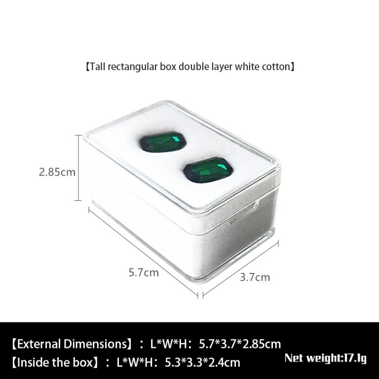 Plastic gemstone box Square Plastic Transparent Jewelry Display Box - White Diamond & Color Gem Storage Case for Loose Stones Collection & Retail Showcase - Image 13