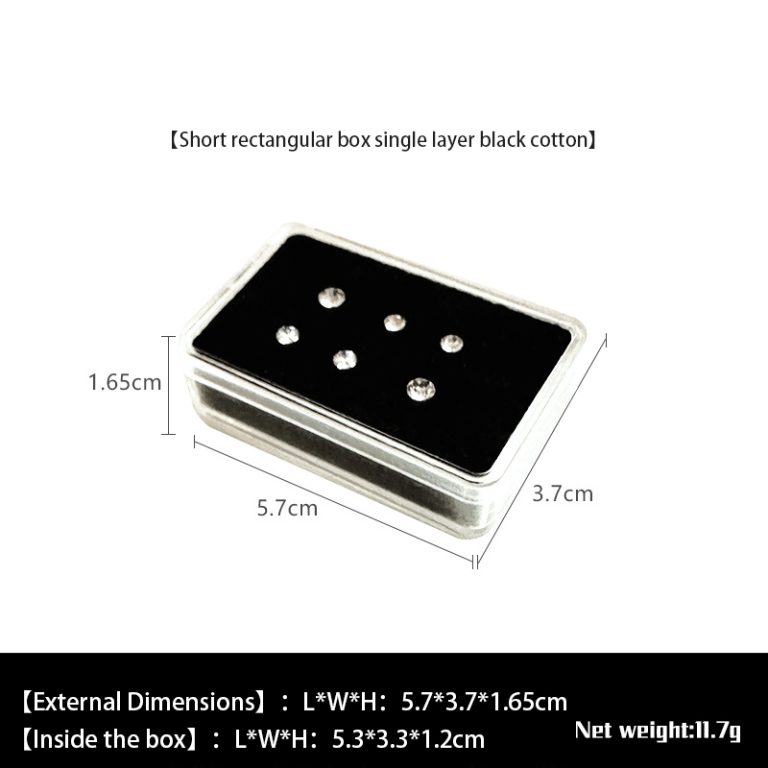 Plastic gemstone box Square Plastic Transparent Jewelry Display Box - White Diamond & Color Gem Storage Case for Loose Stones Collection & Retail Showcase - Image 14