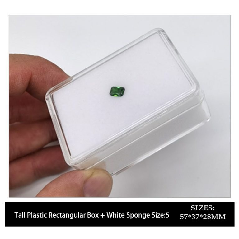 Plastic gemstone box Square Plastic Transparent Jewelry Display Box - White Diamond & Color Gem Storage Case for Loose Stones Collection & Retail Showcase - Image 3