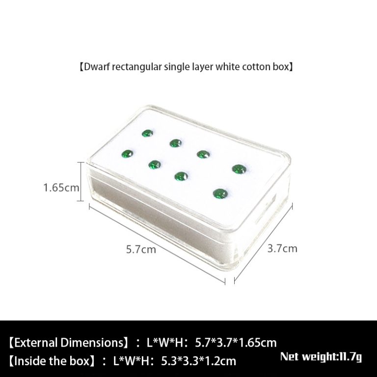 Plastic gemstone box Square Plastic Transparent Jewelry Display Box - White Diamond & Color Gem Storage Case for Loose Stones Collection & Retail Showcase - Image 5