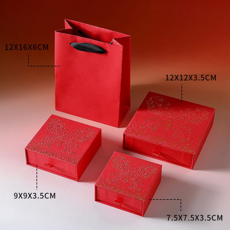 Drawer Packaging Jewelry Gift Box and Bag With Logo Printed - Image 4