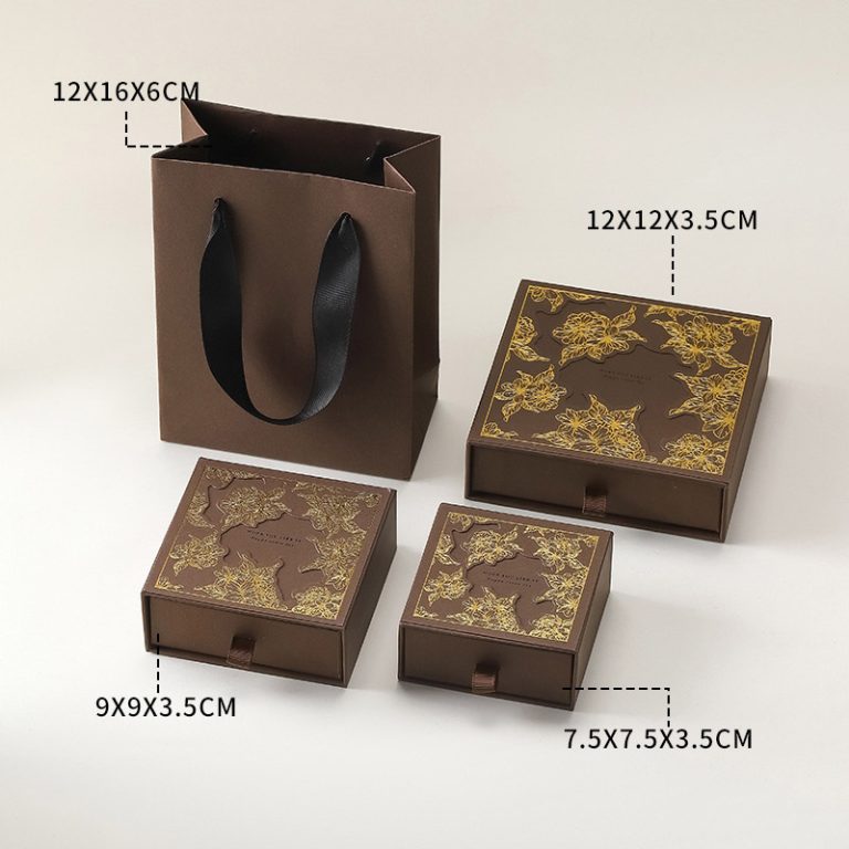 Drawer Packaging Jewelry Gift Box and Bag With Logo Printed - Image 2