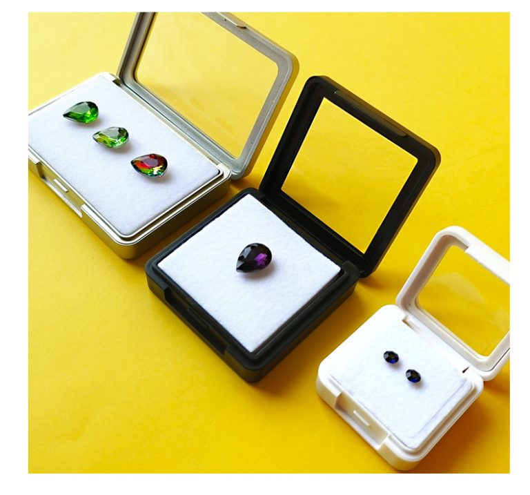 Gem box Acrylic square box, transparent ring face, bare stone diamond gemstone box, bare diamond colored gemstone box, jewelry display box, storage box - Image 4