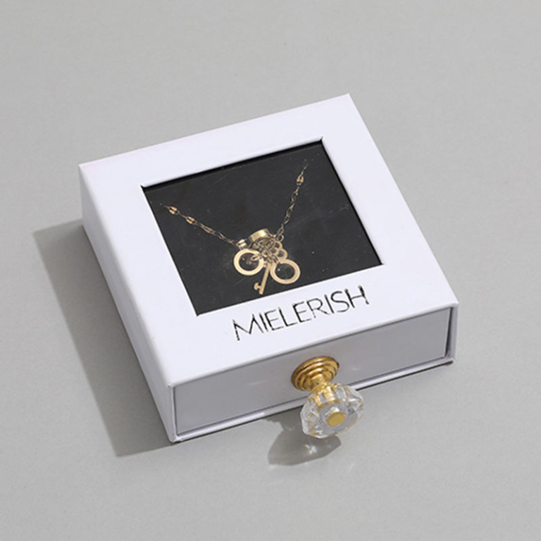 Wholesale Classic Retro Square Necklace Ring Valentine's Day Gift Packaging Printed LOGO Embossed - Image 6