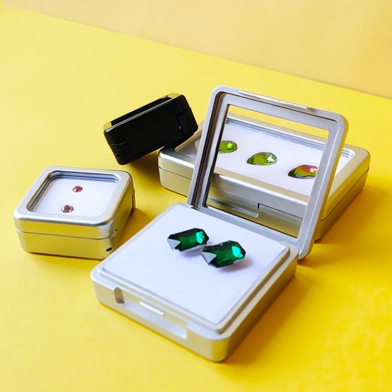 Gem box Acrylic square box, transparent ring face, bare stone diamond gemstone box, bare diamond colored gemstone box, jewelry display box, storage box - Image 8