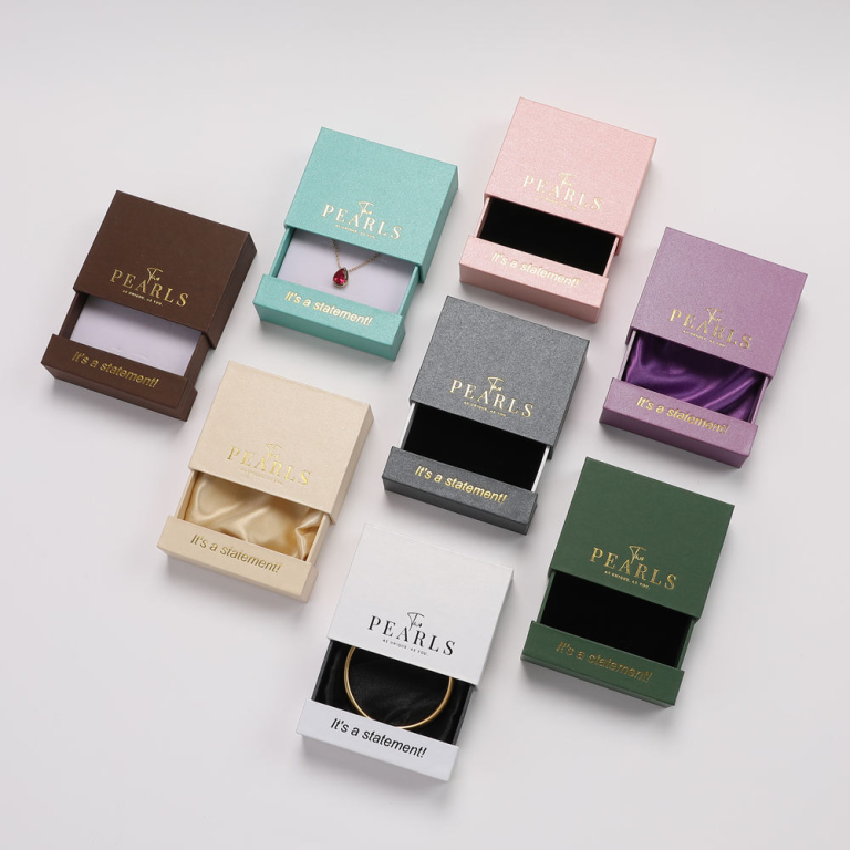 Square Jewelry Drawer Box Drawstring Closure for Necklace Ring Pendant Earring Gift Box - Image 7