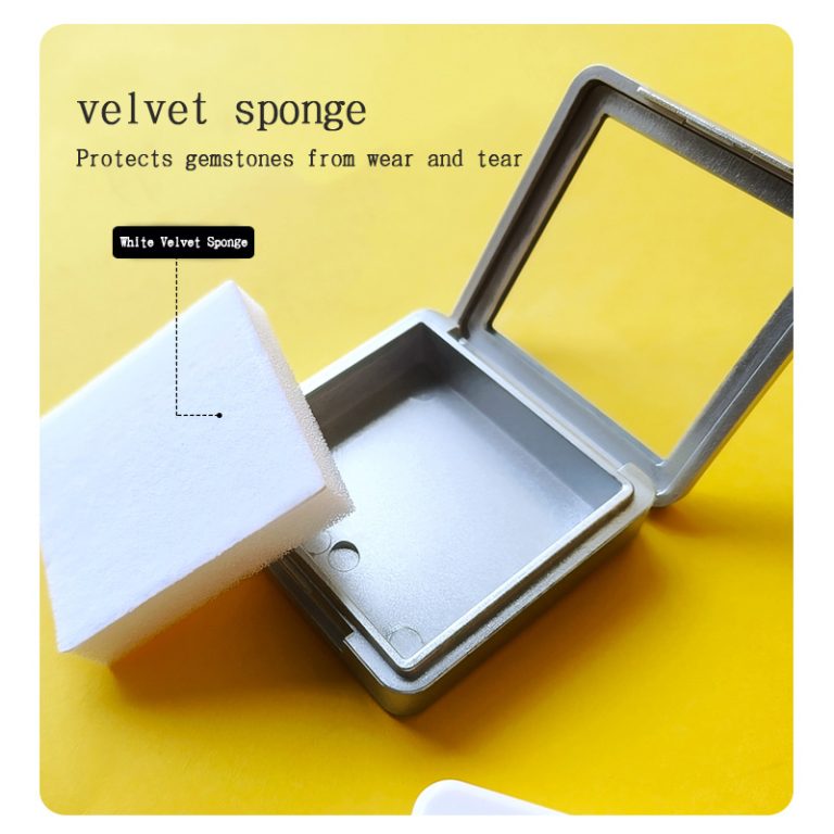 Gem box Acrylic square box, transparent ring face, bare stone diamond gemstone box, bare diamond colored gemstone box, jewelry display box, storage box - Image 7