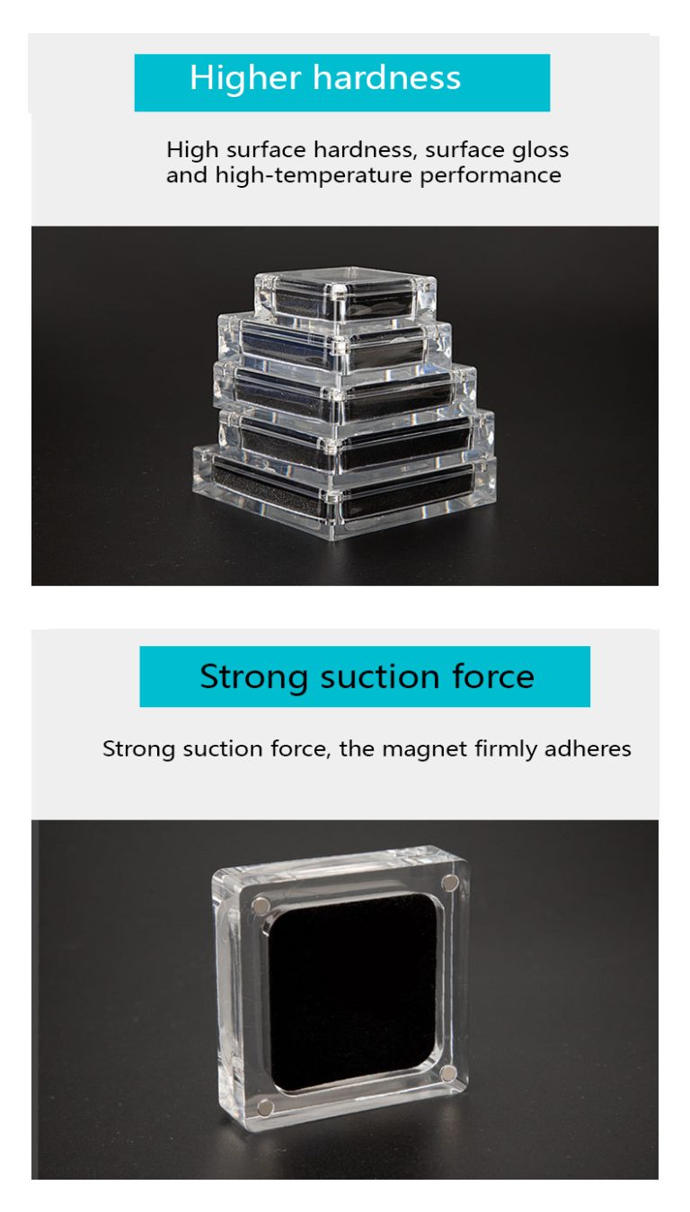 Transparent acrylic jewelry box, magnetic display box, jewelry, magnetic jade, earrings, necklace box - Image 13