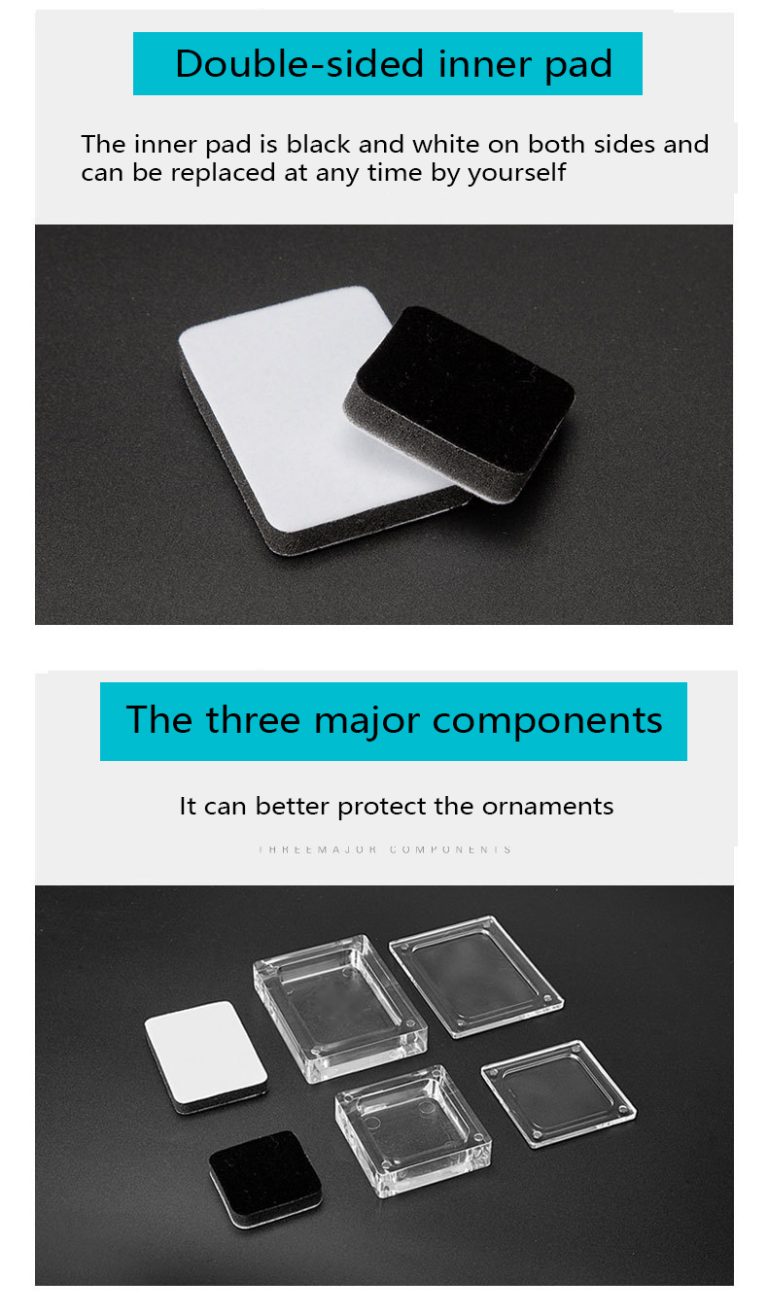 Transparent acrylic jewelry box, magnetic display box, jewelry, magnetic jade, earrings, necklace box - Image 15