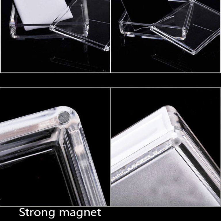 Transparent acrylic jewelry box, magnetic display box, jewelry, magnetic jade, earrings, necklace box - Image 3