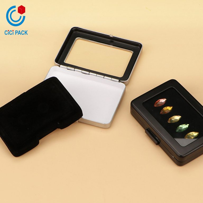 A metal ring face showcases a loose diamond box - Image 14