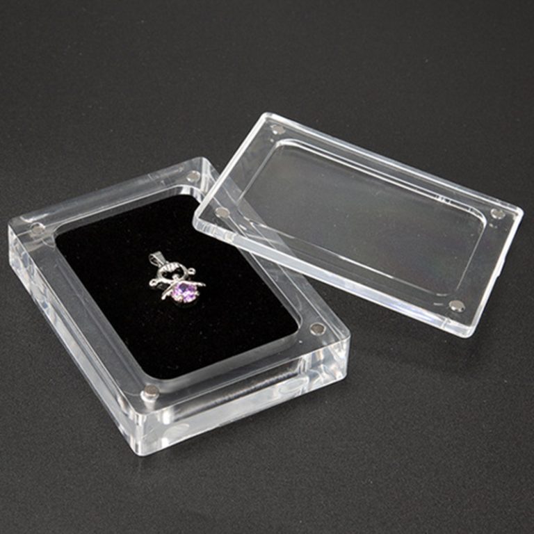 Transparent acrylic jewelry box, magnetic display box, jewelry, magnetic jade, earrings, necklace box - Image 18