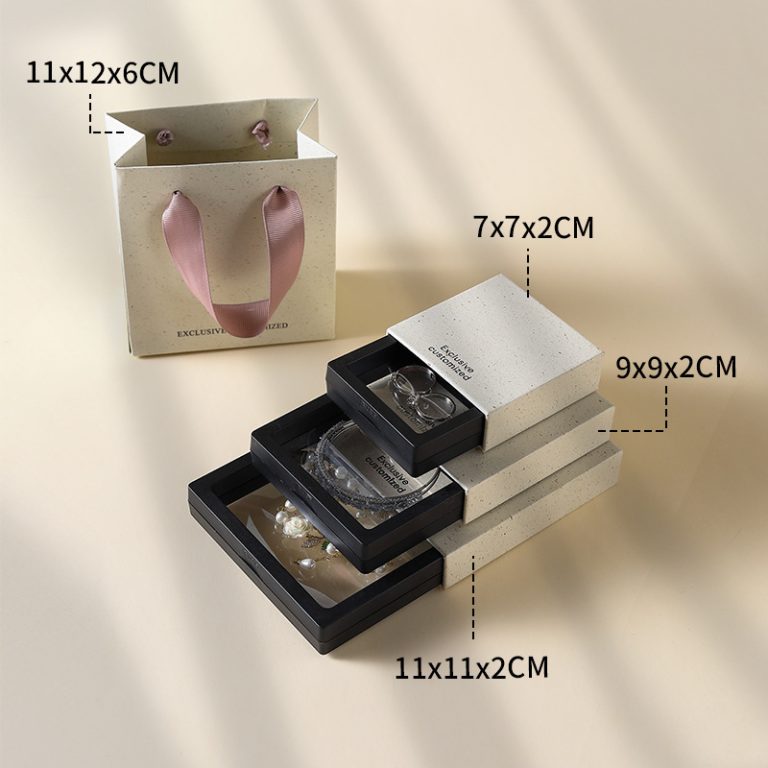 Jewelry Drawer Box Drawstring Closure for Necklace Ring Pendant Earring Gift Box - Image 4