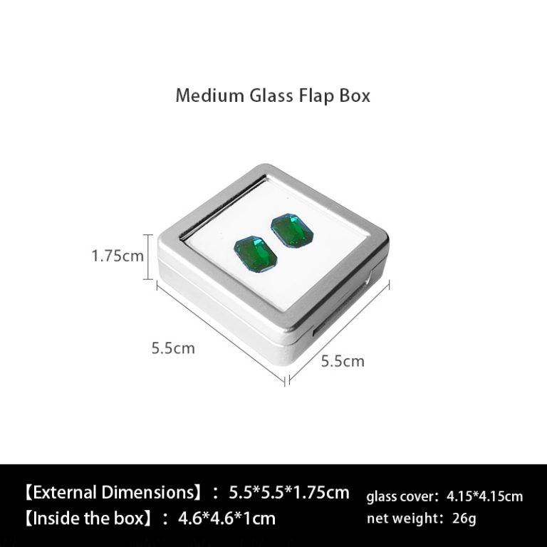 Plastic flip cover glass surface gemstone bare stone box - Image 3