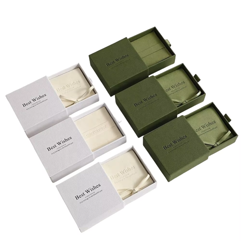 Custom Logo 9*9cm Dark Green High Quality Jewelry Packaging Box - Image 6