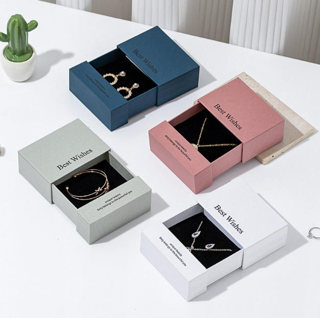 High Quality Eco-Friendly Printed Fashionable  Box Sliding Drawer for Jewelry Storage