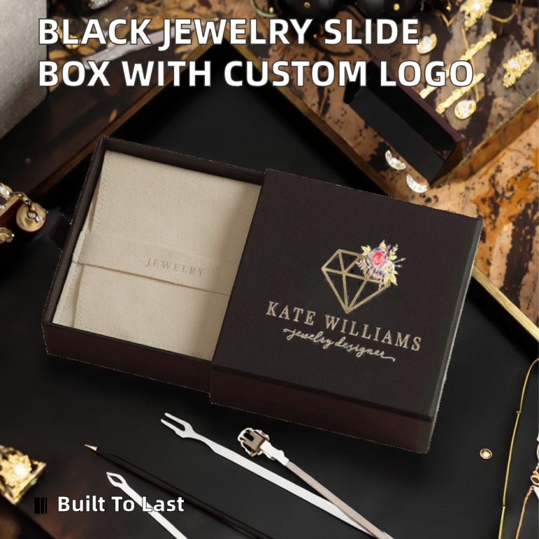 Custom Logo Solid Pattern Jewelry Packaging Box for Necklace Ring Earrings Valentine's Day Box - Image 3