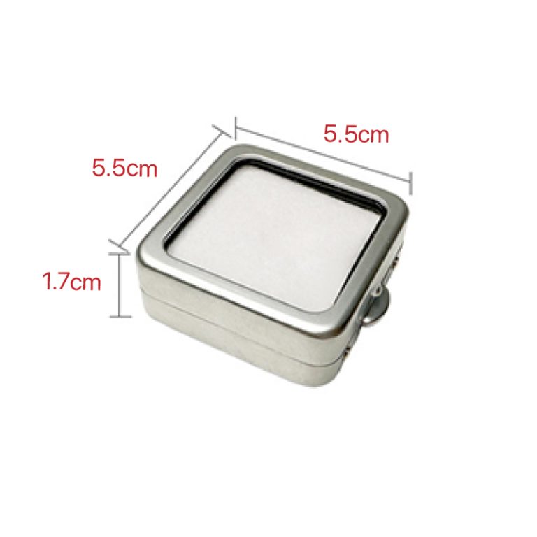 A metal ring face showcases a loose diamond box - Image 5