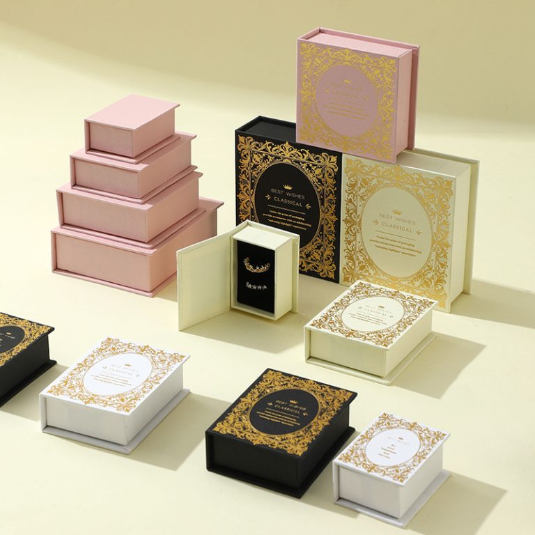 Luxury Jewelry Magnetic Boxes with Ribbon Handmade Necklace Earrings Cardboard Jewelry Boxes - Image 3