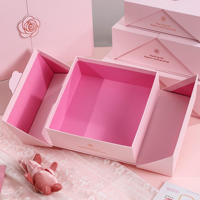 Custom Luxury Gift Box with Rigid Magnetic Closure Double Door Open Design Portable Paper Cardboard Packaging Insert - Image 4