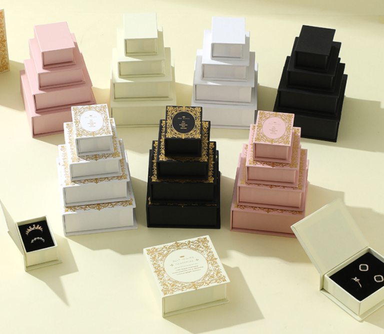 Luxury Jewelry Magnetic Boxes with Ribbon Handmade Necklace Earrings Cardboard Jewelry Boxes - Image 5