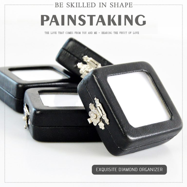 Display Case with Key Lock - Gemstone Packaging Box for Diamonds & Loose Diamond Storage (复制)