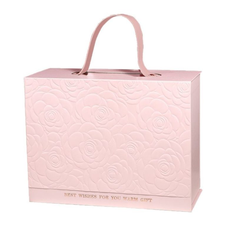 Luxury Magnetic Flip Rigid Flat Folding Gift Box with Handle with Ribbon Storage Gift Boxes with Custom Logo - Image 2